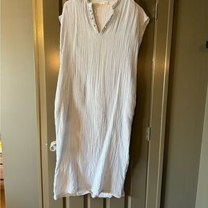 Lou & Grey Striped Maxi Dress - White and Blue